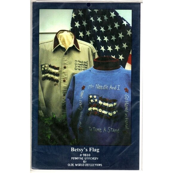 Olde World Reflections Betsy's Flag Embellishment Applique Pattern - Picture 1 of 1